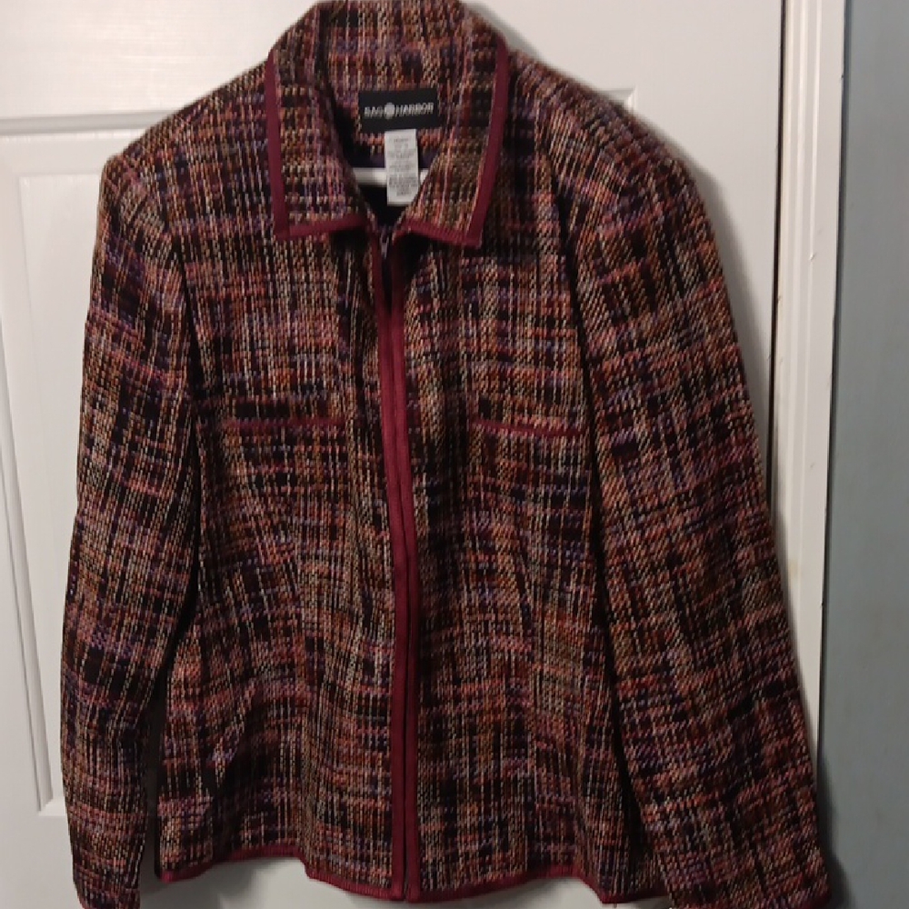 Sag Harbor Women's Multicolor Tweed Jacket